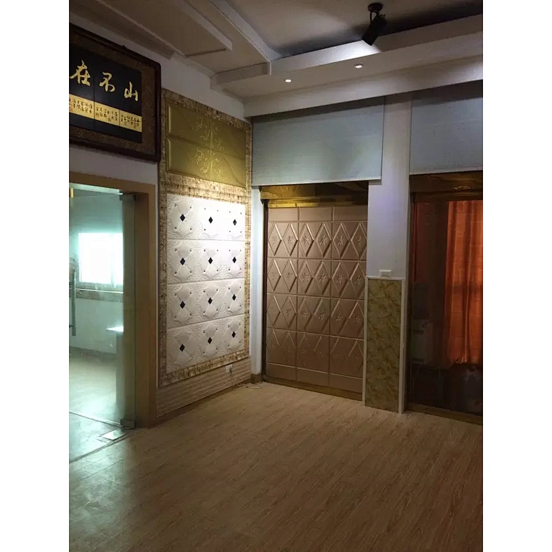 New Design PU Foam Leather Carved 3D Wall Paneling