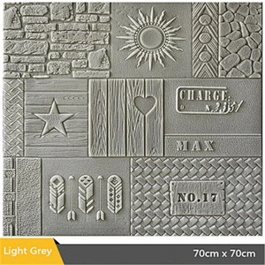 Decorated 3D wall panel sticker with self adhesive glue