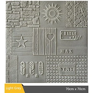 New design on 3D PE foam wall sticker brick for interior decoration