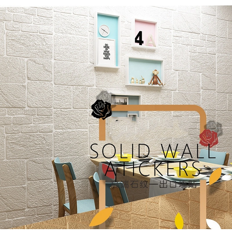 cheap price art brick wall flower brick stone foam 3d wall sticker wall panel paper