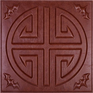 New Design PU Foam Leather Carved 3D Wall Paneling