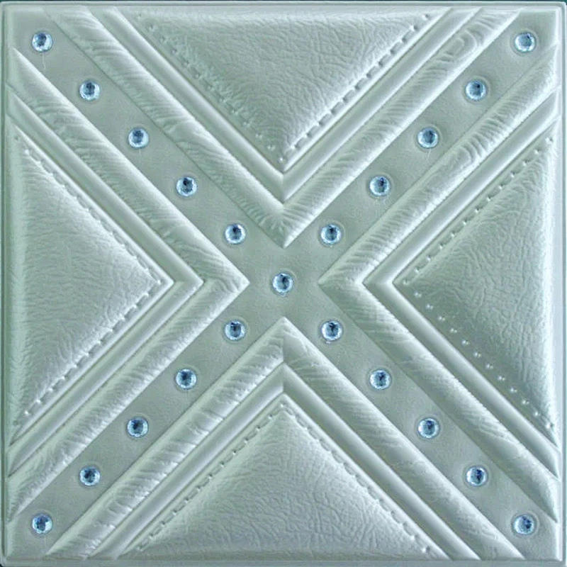 PU Foam acoustic ceiling 3D Leather Tile
