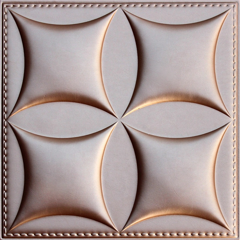 Lightweight pu foam leather ceiling decorative wall panel indoor