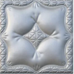 TV Wall Furnishings Emboss PU Artificial Leather 3D Wall Panel