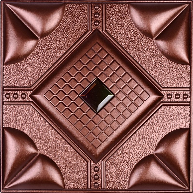 Reliable quality soft luxurious home decoration 3d leather panel for wall diamond