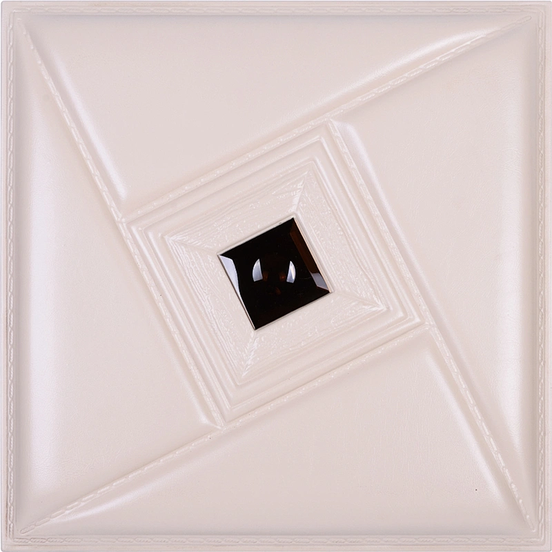 Reliable quality soft luxurious home decoration 3d leather panel for wall diamond