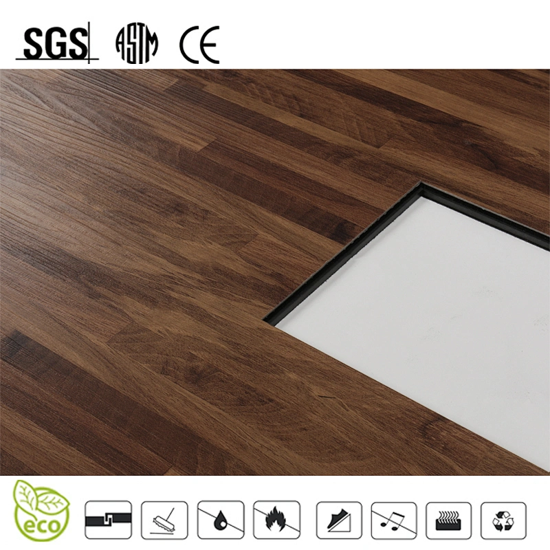 8mm PVC click vinyl flooring with wood color