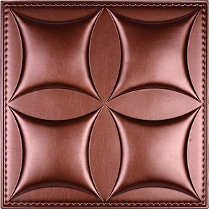 3D Leather wall panel background and ceiling panel PU Sandwich Panel