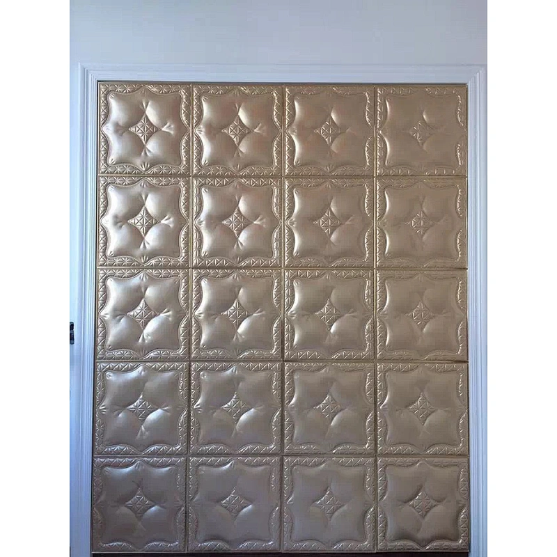 Hotel Decorative Wall PU foam Leather Acoustic Panel