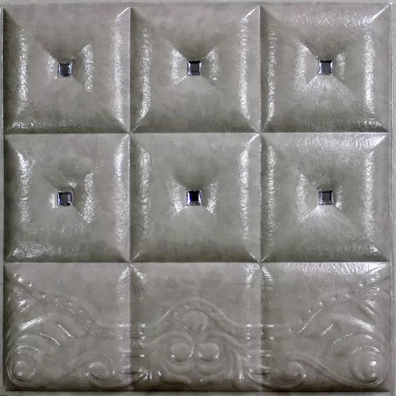 new building material 3D carved leather fire resistant decorative wall panel