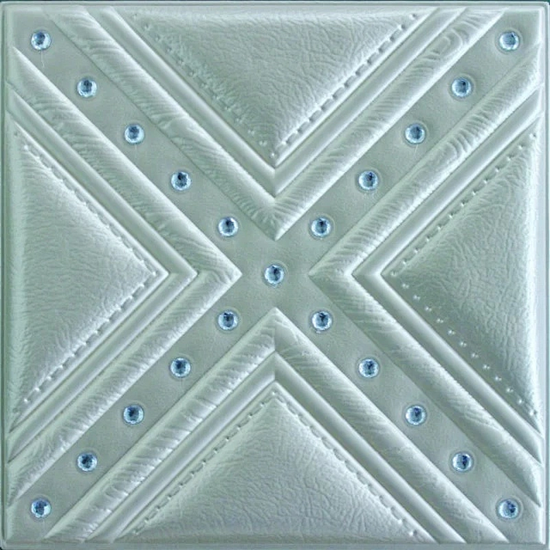 Waterproof Leather Tile 3d decorative wall panel