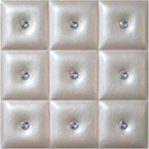 new building material 3D carved leather fire resistant decorative wall panel