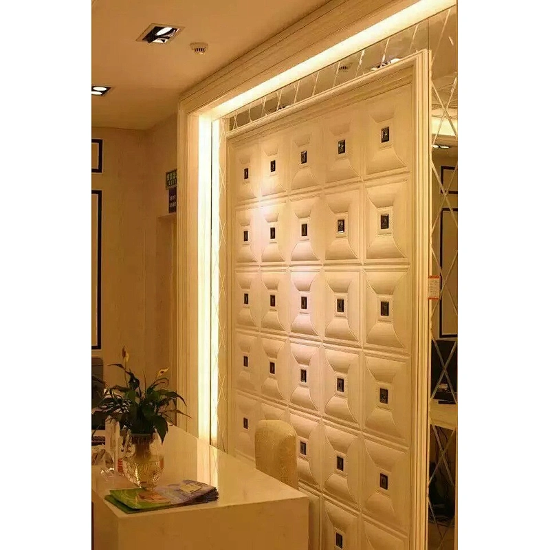 pvc down acoustic ceiling design 3D Leather Tile