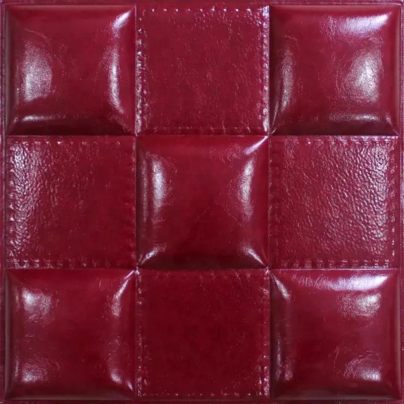China Building Supply 3D Soft PU Leather Wall Decorative Leather Wall Panels