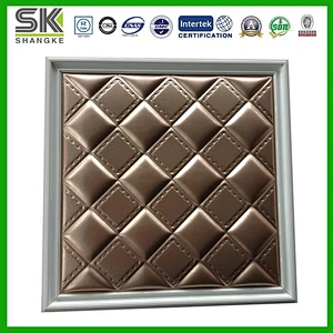 new product 3D carved pu leather foam ceiling board