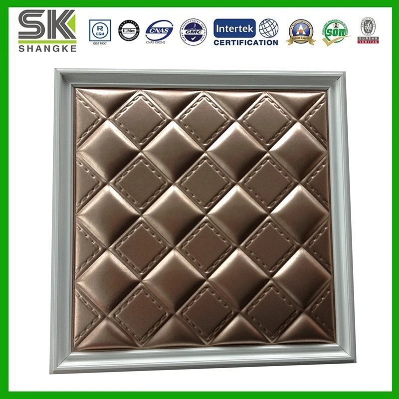 new product 3D carved pu leather foam ceiling board