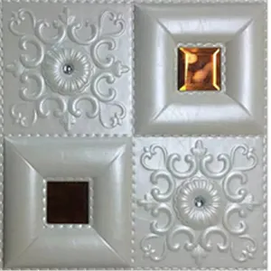 Modern color interior decoration 3D leather Wall Panel