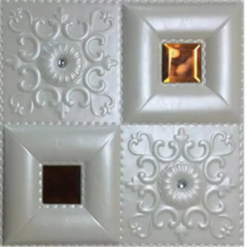 Modern color interior decoration 3D leather Wall Panel