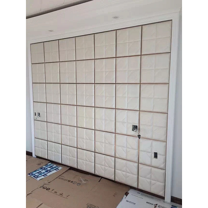 Decorative PU Foam leather cover  wall ceiling panel for home