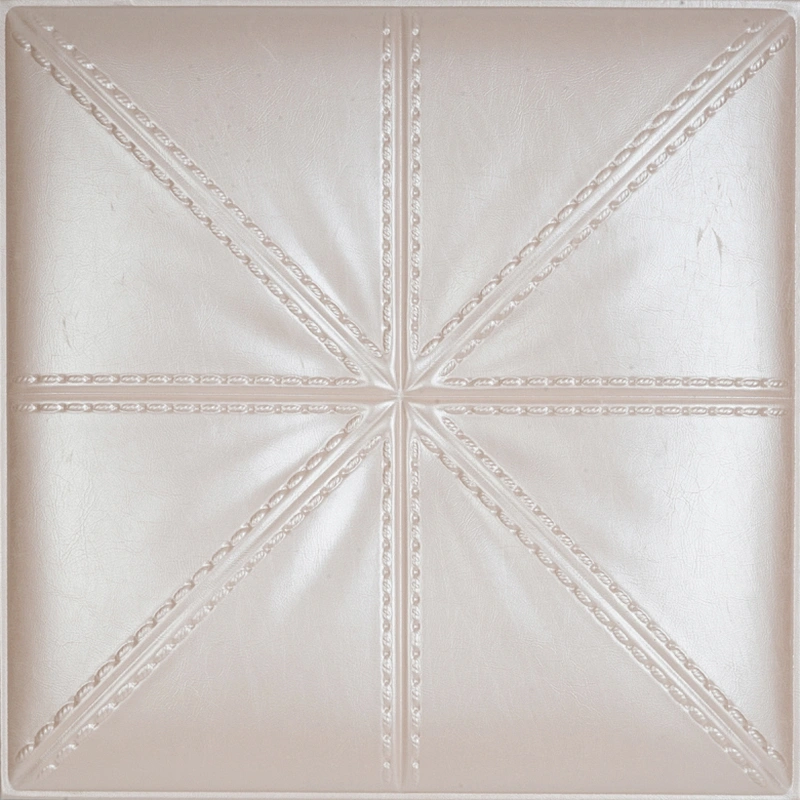 Indoor acoustic decorative hand-made 3d leather wall panel for hotel decor