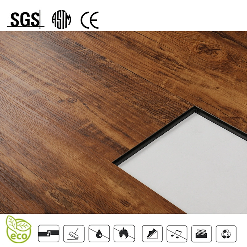 Click System Comfortable PVC Vinyl Flooring with Wood Color