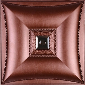 pvc down acoustic ceiling design 3D Leather Tile
