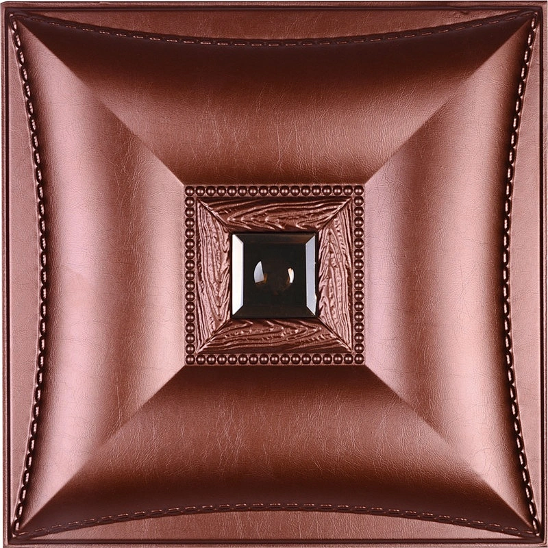 pvc down acoustic ceiling design 3D Leather Tile