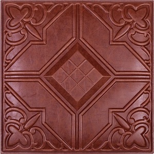 Fireproof ceiling designs for hall 3D Leather Tile