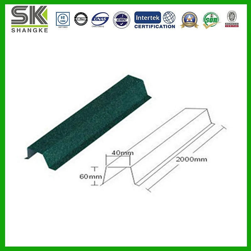 Stone Coated Zn-Al Steel Roof Square Ridge Cap