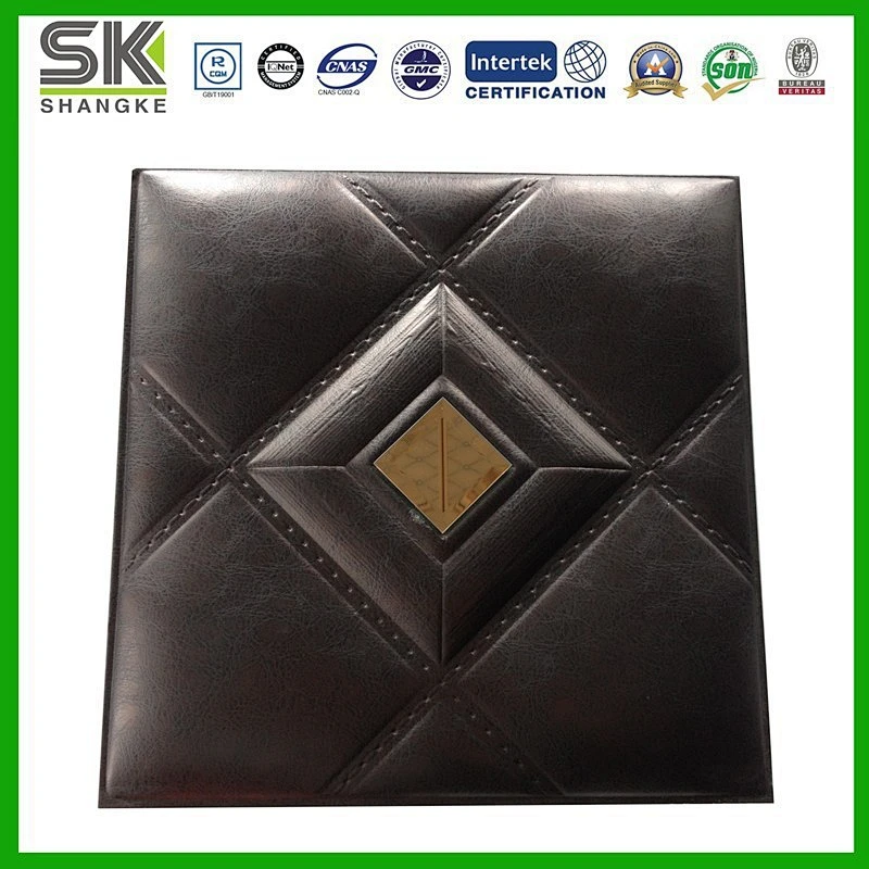new product 3D carved pu leather foam ceiling board
