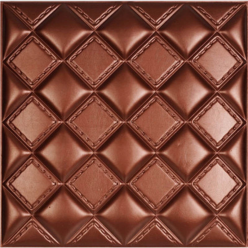 new product 3D carved pu leather foam ceiling board