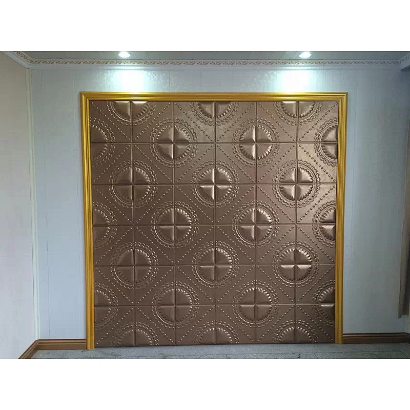 PU Foam acoustic ceiling 3D Leather Tile