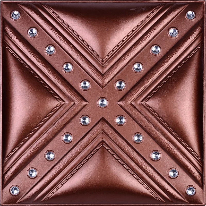 PU Foam acoustic ceiling 3D Leather Tile