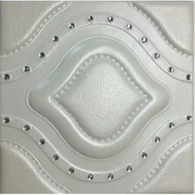 China Factory High Quality Carved 3D Leather Wall Panel for Interior Decoration