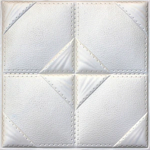 Cheap price color decorative interior 3d leather design wall panels