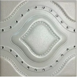 Soft Face PU Leather 3D Wall Tile For Comfort Background