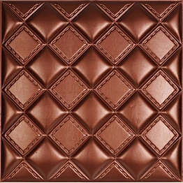 Indoor acoustic decorative hand-made 3d leather wall panel for hotel decor