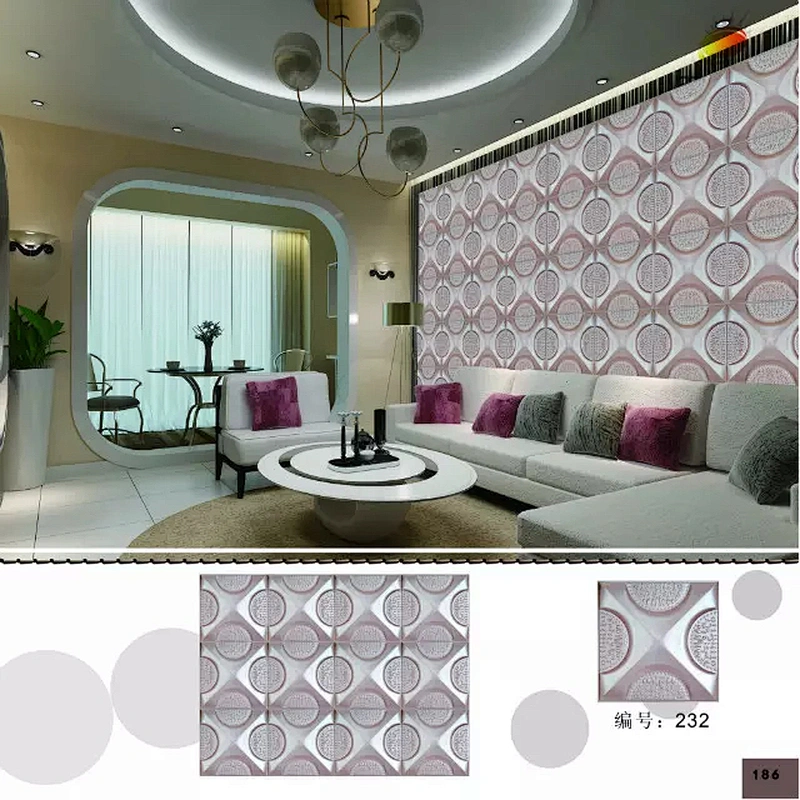 PU Foam acoustic ceiling 3D Leather Tile
