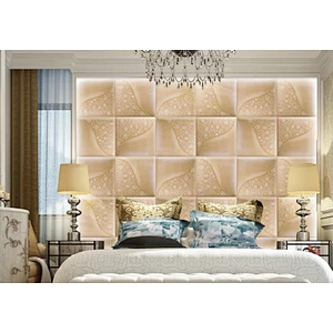 Factory Price PU Leather 3D Exterior Wall panel Led Video Plastic Wall Panel