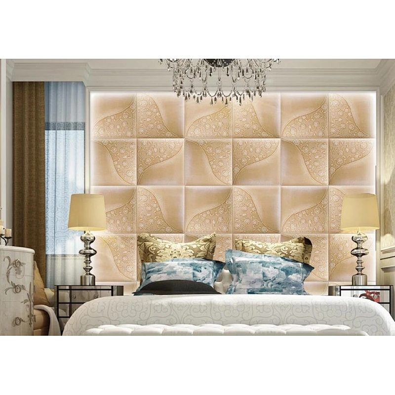 Tv Background waterproof Decorative Art Wall Decor 3D Leather Wall Panels
