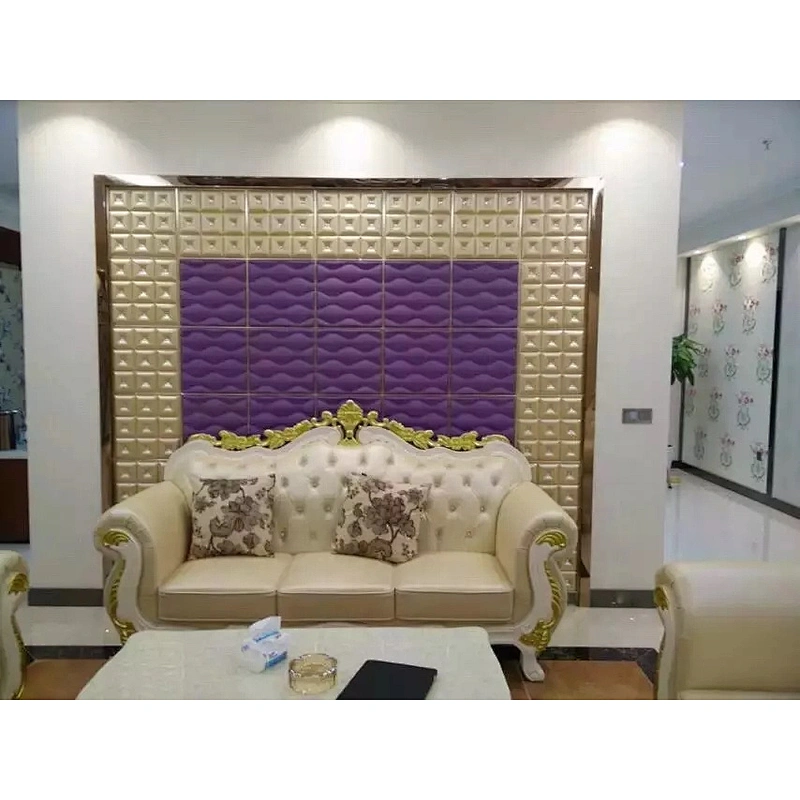 factory price 3d pu leather wall covering panels