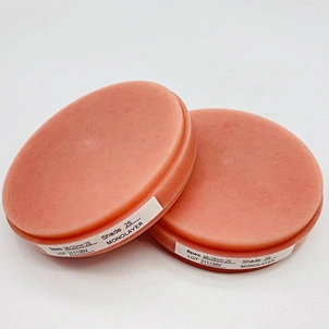 pink polymethyl methacrylate disc