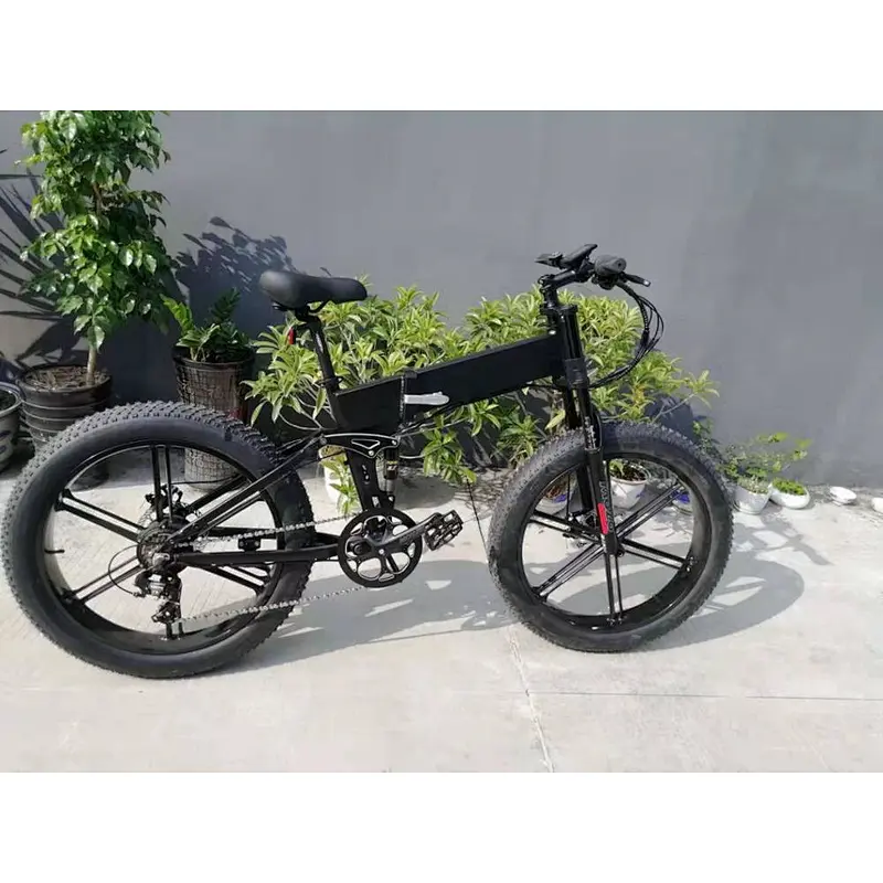 26x4.0 full suspension 10.4ah/48V lithium battery  electric bike 350w/500w motor road ebike