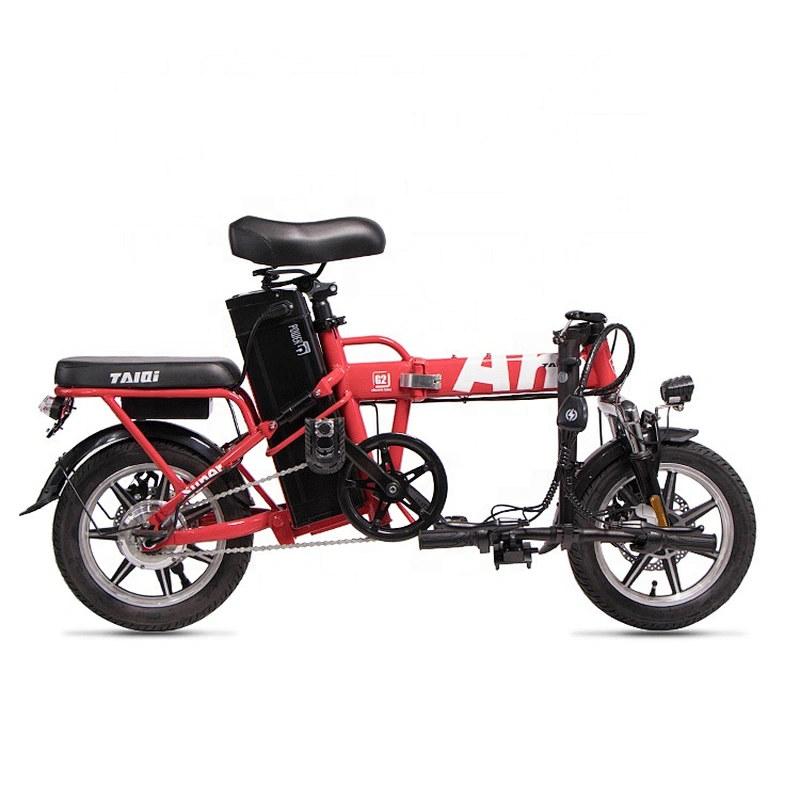 foldable 48V350W brushless motor carbon steel frame electric bicycle