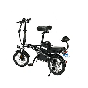 DiDi Battery electric bike 48V 14 inch foldable 240 Watt Brushless Motor high carbon steel frame