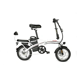 Foldable carbon steel frame 48V250W motor lithium battery electric bicycle