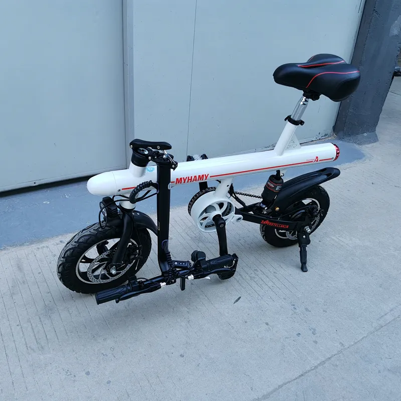 lithium battery electric bike foldable 250-350W 36V/48V 12inch steel/al-alloy feame