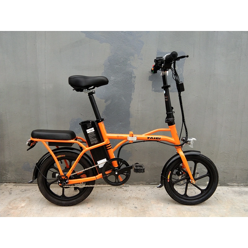 Battery electric bike MINI lithium battery removable brushless motor 240W city e bike 14