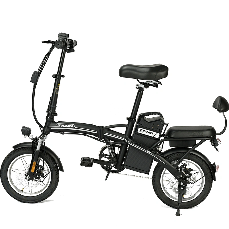 Foldable carbon steel frame 48V250W motor lithium battery electric bicycle