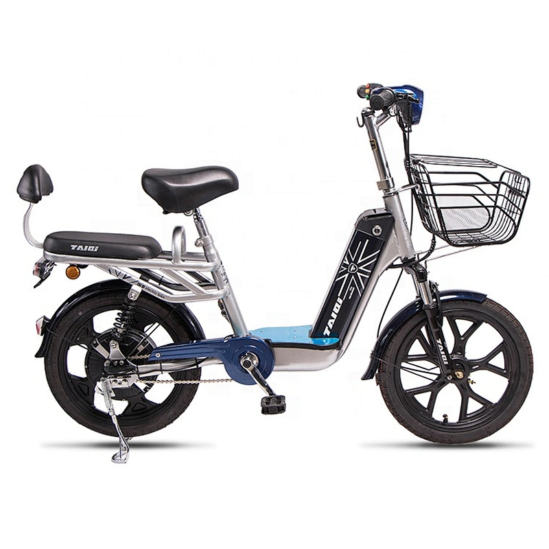 Xiaoqishi 18 inch high carbon steel electric city bike TAIQI 48V 350W motor 10ah lithium battery